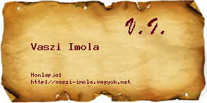 Vaszi Imola névjegykártya